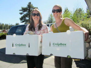 Community Supported AG (CSA) customers delivering their CropBox